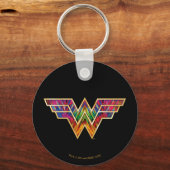 W84 | Wonder Woman Kaleidoscope Logo Sleutelhanger (Voorkant)
