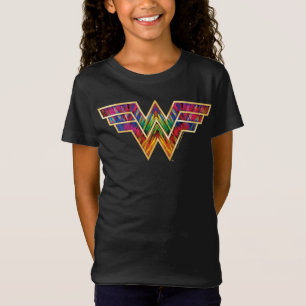 W84   Wonder Woman Kaleidoscope Logo T-shirt