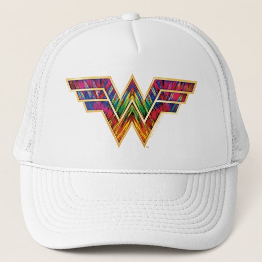 W84 | Wonder Woman Kaleidoscope Logo Trucker Pet (Voorkant)