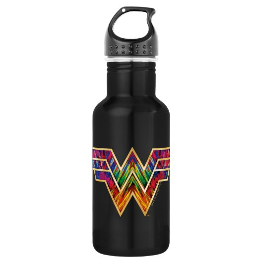 W84 | Wonder Woman Kaleidoscope Logo Waterfles (Voorkant)