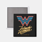 W84 | Wonder Woman Neon Light Logo Magneet (Voorkant / Achterkant)