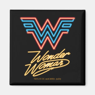 W84   Wonder Woman Neon Light Logo Magneet
