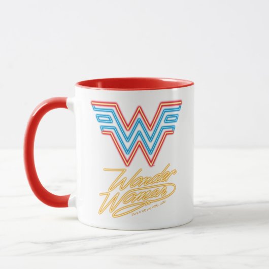 W84 | Wonder Woman Neon Light Logo Mok (Links)