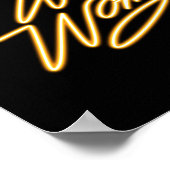 W84 | Wonder Woman Neon Light Logo Poster (Hoek)