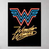 W84 | Wonder Woman Neon Light Logo Poster (Voorkant)