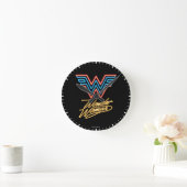 W84 | Wonder Woman Neon Light Logo Ronde Klok (Huis)