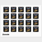 W84 | Wonder Woman Neon Light Logo Vierkante Sticker (Vel)