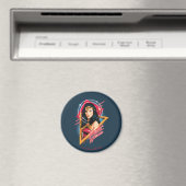 W84 | Wonder Woman Retrowave Character Badge Magneet (Insitu (Vaatwasser))