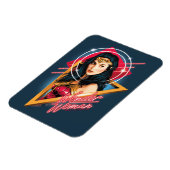 W84 | Wonder Woman Retrowave Character Badge Magneet (Linkerzijde)