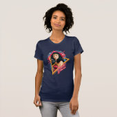 W84 | Wonder Woman Retrowave Character Badge T-shirt (Voorkant volledig)