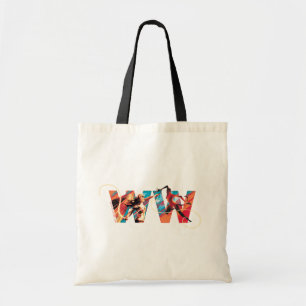 W84   Wonder Woman Vs. De Cheetah WW Logo Tote Bag