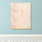 W.18v Onderzoek van kolomhoofdletters Canvas Afdruk (Insitu (Houten vloer))