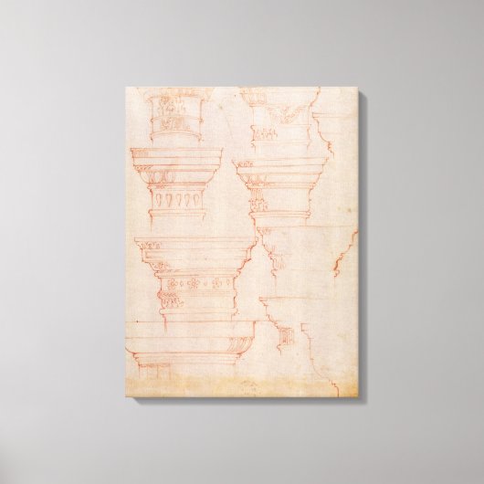 W.18v Onderzoek van kolomhoofdletters Canvas Afdruk (Voorkant)