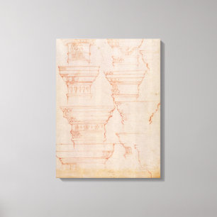 W.18v Onderzoek van kolomhoofdletters Canvas Afdruk