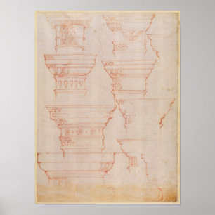 W.18v Onderzoek van kolomhoofdletters Poster