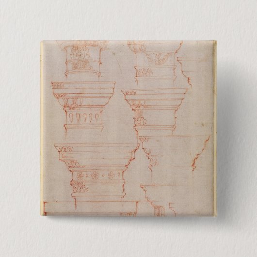 W.18v Onderzoek van kolomhoofdletters Vierkante Button 5,1 Cm (Voorkant)