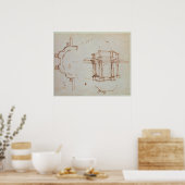 W.24r Architectuurschets Poster (Keuken)