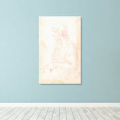 W.40 Schets van een vrouw Canvas Afdruk (Insitu (Houten vloer))