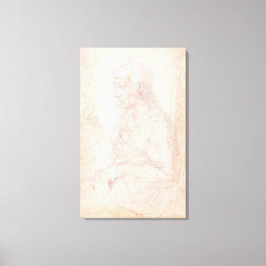 W.40 Schets van een vrouw Canvas Afdruk (Voorkant)