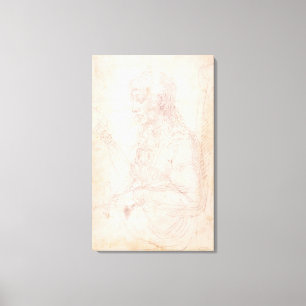 W.40 Schets van een vrouw Canvas Afdruk