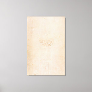 W.54 Studie van een draak Canvas Afdruk