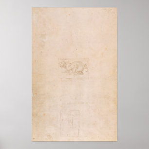 W.54 Studie van een draak Poster