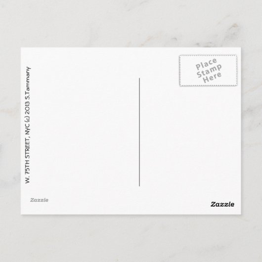 W.75TH ST., NYC (c) 2013 S.Tammany Briefkaart (Achterkant)