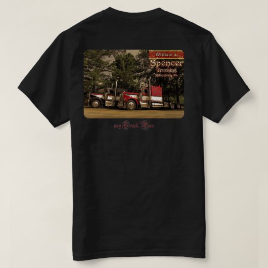 W.A. Spencer Trucking #2 (voorzijde logo) T-shirt (Design achterkant)