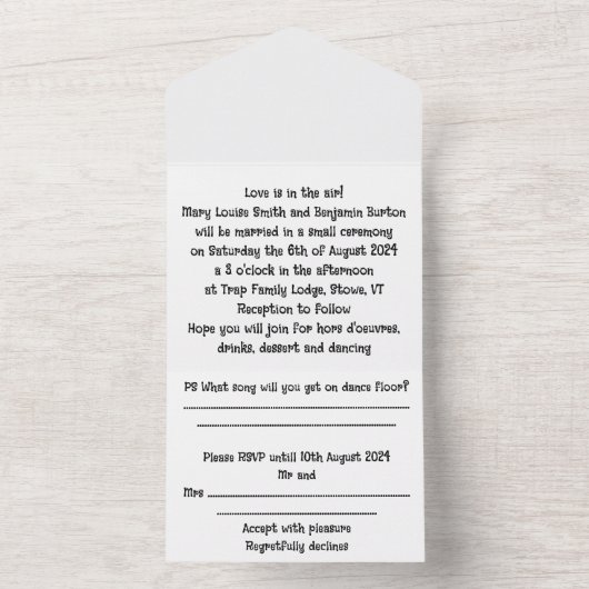 w all in one uitnodiging (Binnen)