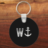W Anchor Funny Wanker Jerk Britse Slang Sleutelhanger (Voorkant)
