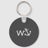 W Anchor Funny Wanker Jerk Funny Slang  Sleutelhanger (Voorkant)