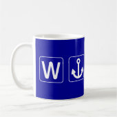 W Anchor Wanchor Funny Gift Koffiemok (Links)