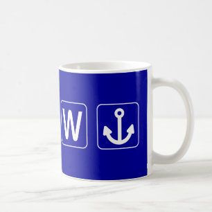 W Anchor Wanchor Funny Gift Koffiemok