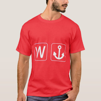 W Anchor Wanchor Funny Gift T-shirt