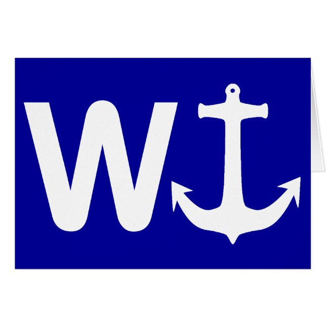 W Anchor Wanchor Funny Joke Gift (Voorkant Horizontaal)