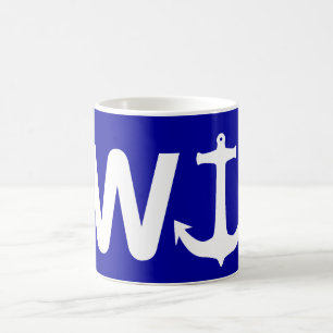 W Anchor Wanchor Funny Joke Gift Koffiemok