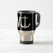 W Anchor Wanchor Funny Joke Gift Reisbeker (Voorkant rechts)