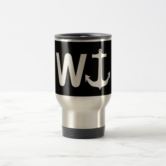 W Anchor Wanchor Funny Joke Gift Reisbeker (Center)