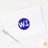W Anchor Wanchor Funny Joke Gift Ronde Sticker (Envelop)