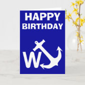 W Anchor Wanchor Joke Funny Gift Kaart (Gele Bloem)