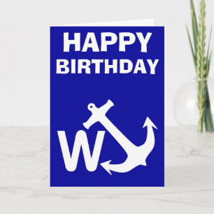 W Anchor Wanchor Joke Funny Gift Kaart