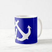 W Anchor Wanchor Joke Funny Gift Koffiemok (Voorkant rechts)