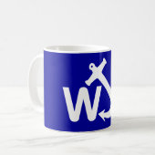 W Anchor Wanchor Joke Funny Gift Koffiemok (Voorkant links)