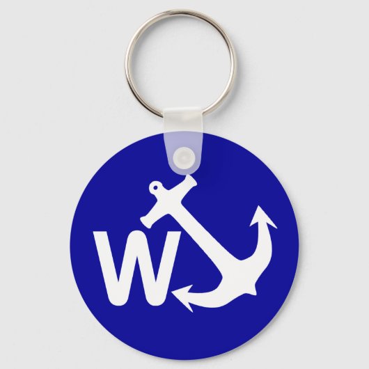 W Anchor Wanchor Joke Funny Gift Sleutelhanger (Voorkant)