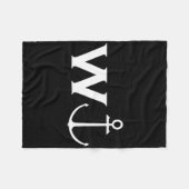 W Anker Wanker Grappige zeilboot Fleece Deken (Voorkant (Horizontaal))
