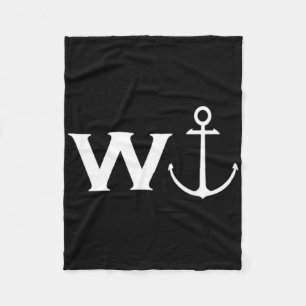 W Anker Wanker Grappige zeilboot Fleece Deken