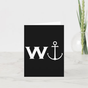 W Anker Wanker Grappige zeilboot Kaart