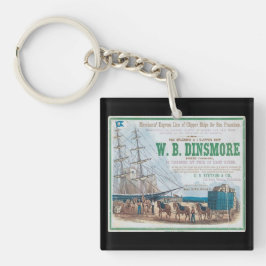 W B Dinsmore Clipper Zeilschip Sleutelhanger