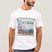 W B Dinsmore Clipper Zeilschip T-shirt (Voorkant)