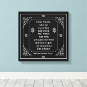 W. B. Yeats citaat Kom Fairies Canvas Afdruk (Insitu (Houten vloer))